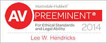 Martindale Hubbell Lee Hendricks badge